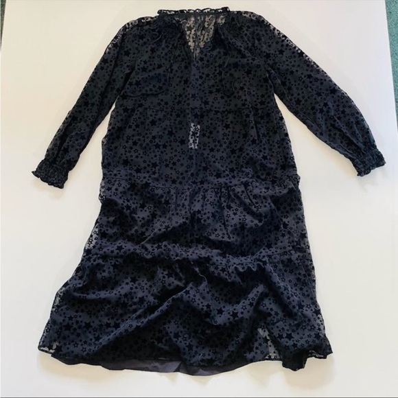 NWT Ann Taylor LOFT Dress Start Midi Swing Dress Black Witchcore Adams Lined - Picture 5 of 14